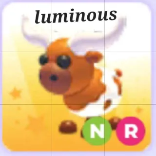 Neon Ride Longhorn Cow