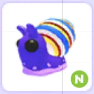 Neon Candy Cane Snail