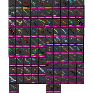 all my MM2 Godlys/Chromas