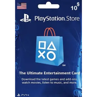 $10.00 USD PlayStation Store