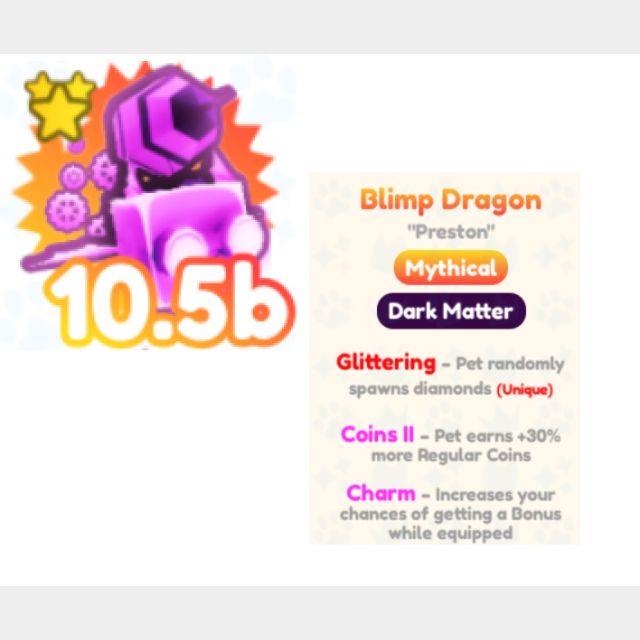 Pet PSX DM Blimp Dragon Game Items Gameflip