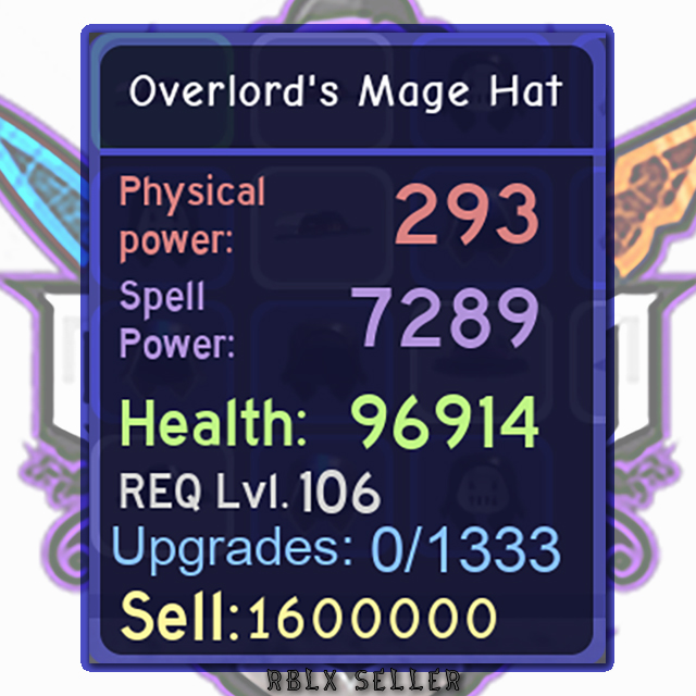 Gear Overlord S Mage Hat In Game Items Gameflip - roblox rarest hat