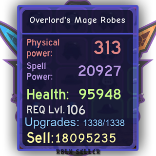 Gear Dq Overlord S Mage Robes In Game Items Gameflip - roblox blue wizard robes