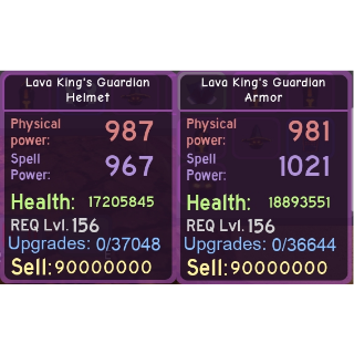 Gear Dq Lk Guardian Set In Game Items Gameflip - roblox dungeon quest lava king