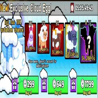 10X CLOUD EGG - CATCH AND TAME