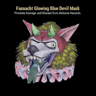 Glowing Blue Devil Mask