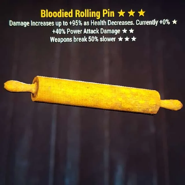 Weapon B4050 Rolling Pin Fallout 76 Game Items Gameflip