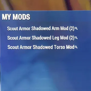Scout Armor Shadowed Mods