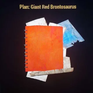 Giant Red Brontosaurus