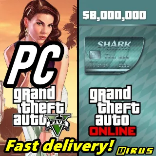 Grand Theft Auto Online: Megalodon Shark Cash Card Rockstar 8 000 000 Key GLOBAL PC