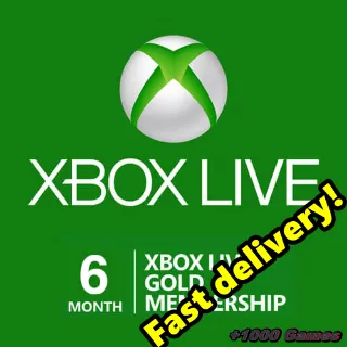 XBOX LIVE GOLD 6 months membership membership Xbox Key