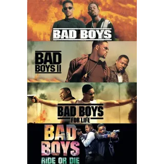 Bad Boys Quadrilogy - HD (Movies Anywhere) 