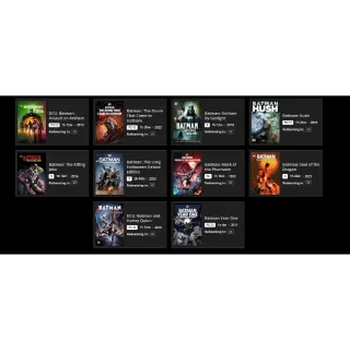 Batman 10pk - 4K (Movies Anywhere)