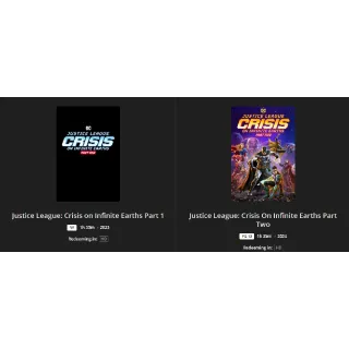 Justice League: Crisis on Infinite Earths Parts 1 & 2 - HD (Movies Anywhere) 