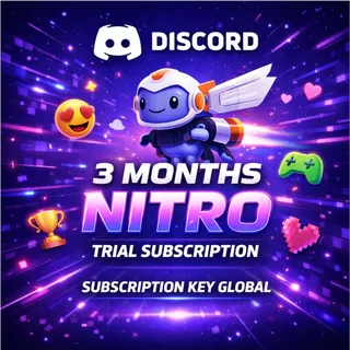 Discord Nitro - 3 Month TRIAL Subscription Key GLOBAL