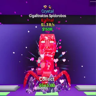 Fortnite Steal The Brainrot - Crystal Gigalitraktos Spidorobos w/2 traits 1.3B/s