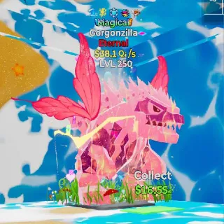 38.1Qi/s Maxed Magical Gorgonzilla w/5 traits- Steal The Brainrot