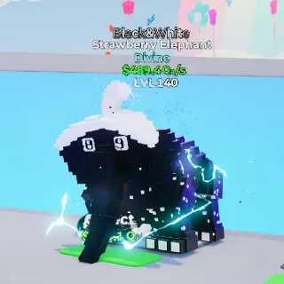 Fortnite Go Up For Brainrots- Black&White Strawberry Elephant w/1 trait
