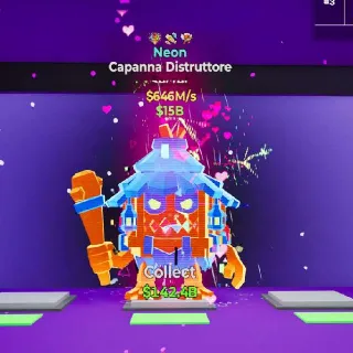 Fortnite Steal The Brainrot- Neon Capanna Distruttore w/3 traits