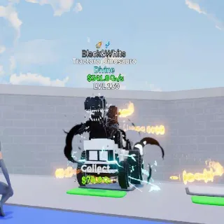 Fortnite Go Up For Brainrots-Black&White Tractoro Dinosauro w/2 traits