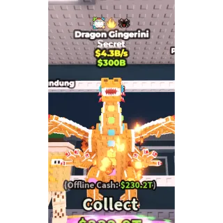 DRAGON GINGERINI 4.3B/S (RARE) UNOBTAINABLE AND NEGOTIABLE