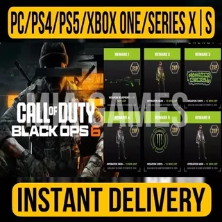 Call of Duty: Black Ops 6 - Exclusive Monster Energy Full Set Bundle Pack