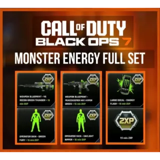 Call of duty Black Ops 7 Monster Energy Bundle Full Set
