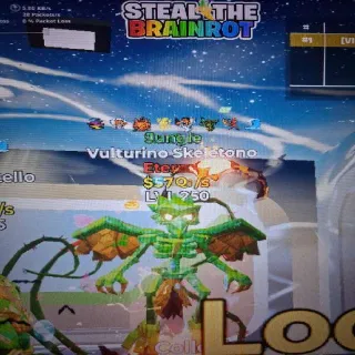 Vulturino skeletono jungle 8 Trait Level 250/ 57QI