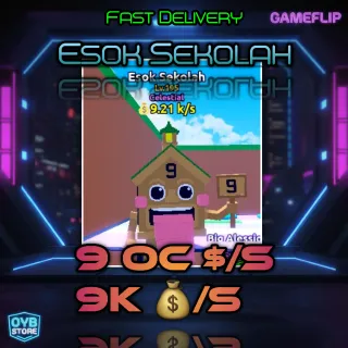 Escape Tsunami For Brainrot | Esok Sekolah | 9 Oc$/s