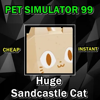 Huge Sandcastle Cat