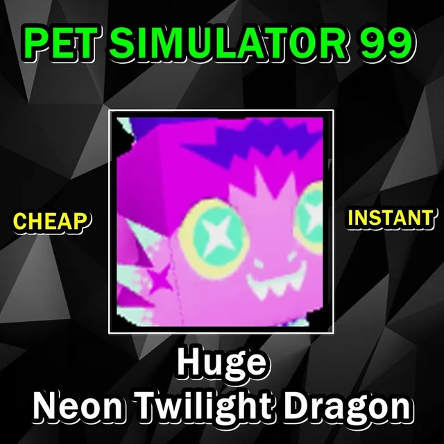 Huge Neon Twilight Dragon - Roblox Game Items - Gameflip