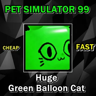 Huge Green Balloon Cat