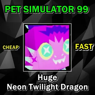 Huge Neon Twilight Dragon