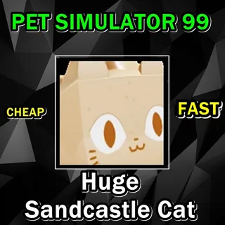 Huge Sandcastle Cat