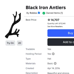 Black Iron Antlers