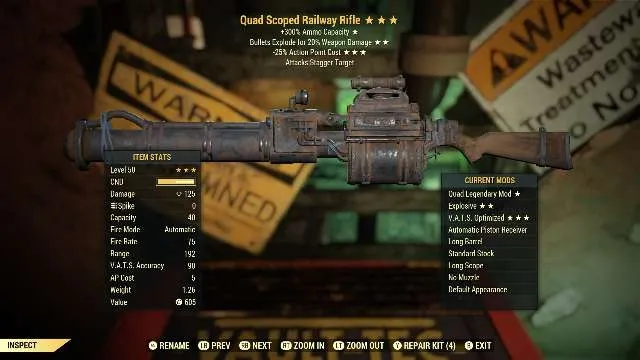 QE25 Railway Rifle - Fallout 76 Game Items - Gameflip
