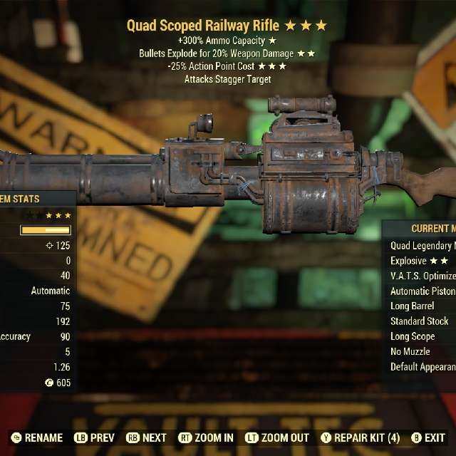 QE25 Railway Rifle - Fallout 76 Game Items - Gameflip