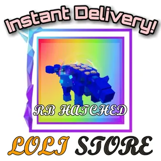 RAINBOW HATCHED ANKYLOSAURUS