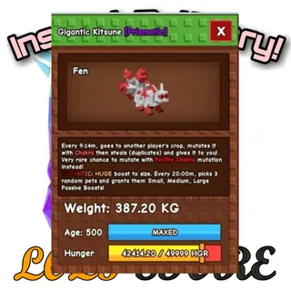 Kitsune 300kg GROW A GARDEN
