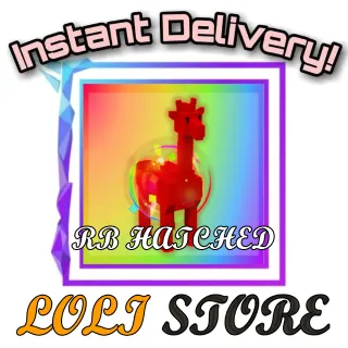 Rainbow Hatched Giraffe