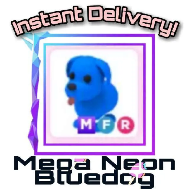 MFR blue dog (Mega Neon Fly Ride) - hot Cheapest And Fast Delivery- Adopt Me Pets / Adopt Me