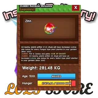 RAINBOW HATCHED SHROOMIE