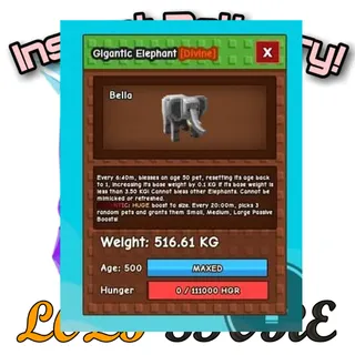Elephant 500kg Grow a garden