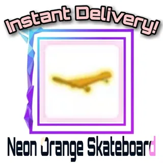Pet | Neon Orange Skateboard