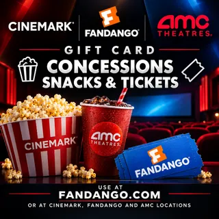 $12.66 Cinemark X Fandango X AMC Giftcard