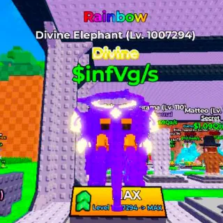 Level 1007294 Rainbow Devine Elephant Infinite money Very OP Cut Grass for Brainrots 🔥Fast delivery ⚡