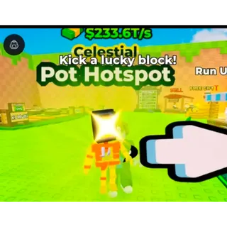 (5pcs) 🌈Rainbow 233.6T/s MAXLVL75 Pot hotspot Kick a Lucky Block 🔥fast delivery ⚡