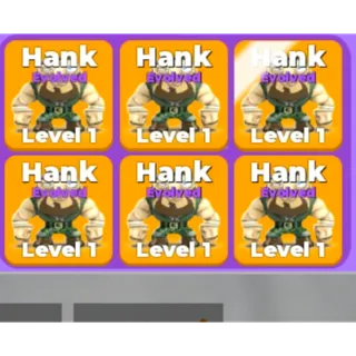 💪6x Hank Evolved + 1 Aura Bundle Muscle Legends 🔥Fast delivery ⚡(Required Rebirth 15)