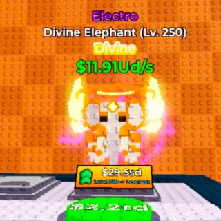 (Full base) x5 Devine Elephant Electro  Level 250 Very OP Cut Grass for Brainrots 🔥Fast delivery ⚡
