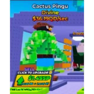 Devine Cactus Pingu 36.19Qds/s🔥Fast delivery ⚡Grow beanstalk for brainrots⚡